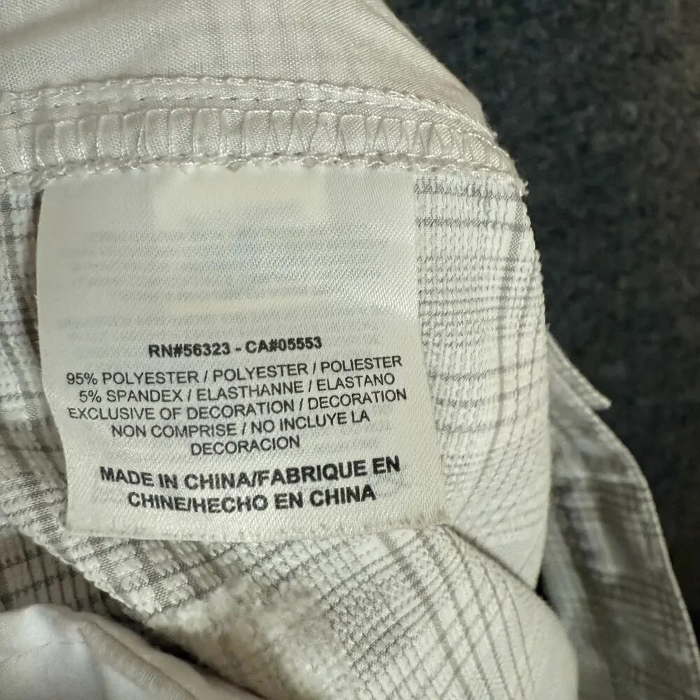 Nike Shorts Mens 38‎ Gray Plaid Golf Shorts Dri Fit Performance Stretch Chino